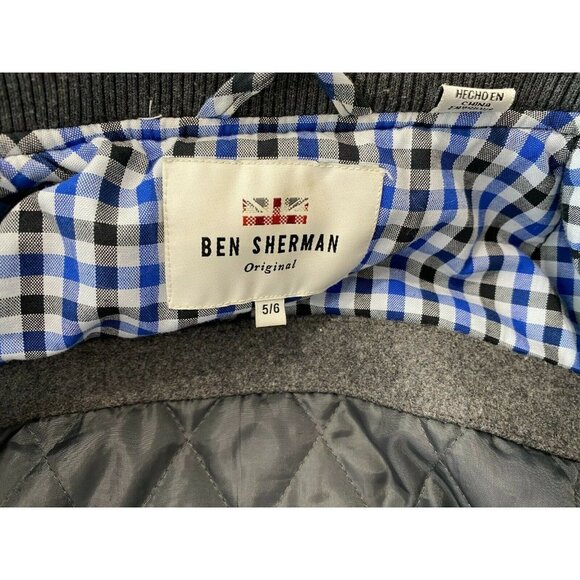 Ben Sherman bomber wool blend‎ jacket Size 5/6 - Picture 6 of 6